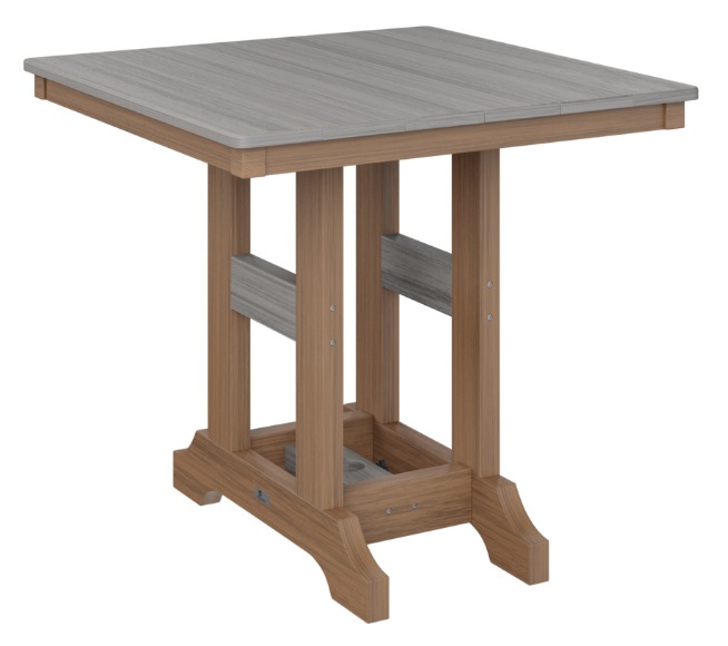 Berlin Gardens Garden Classic 33" Square Bar Table (Natural Finish)